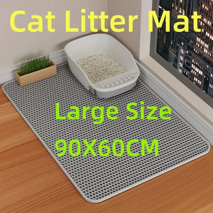 Double-Layer Waterproof Cat Litter Mat – Clean Paws, Clean Home!