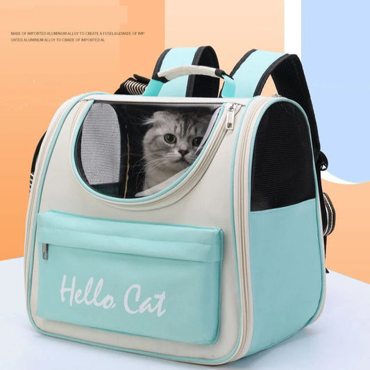 Pet Backpack 1PC Cat and Dog Outdoor Single Shoulder Double Shoulder Handheld Crossbody Breathable Outdoor Car Safety  Supplies