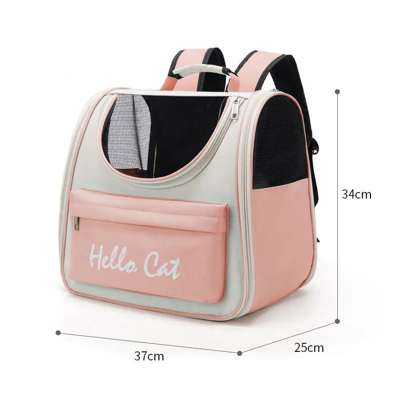 Pet Backpack 1PC Cat and Dog Outdoor Single Shoulder Double Shoulder Handheld Crossbody Breathable Outdoor Car Safety  Supplies