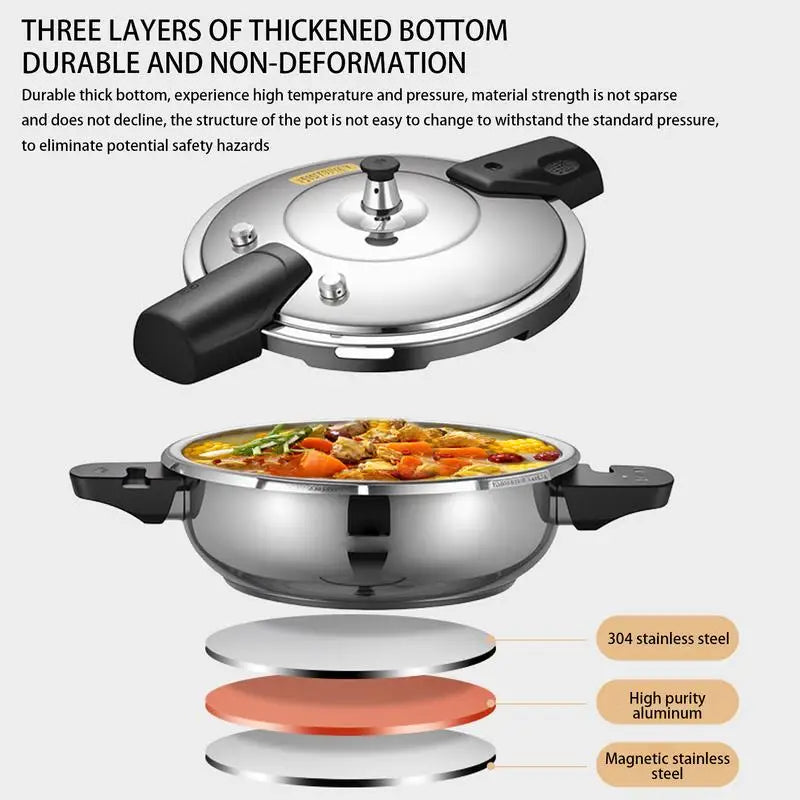 Small Pressure Cooker 2 Liter Induction Stoves Home Cooker Stainless Steel Pressure Oyster Fish Pot Fast Cooking Pressure Canner