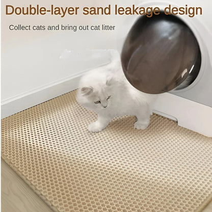 Double-Layer Waterproof Cat Litter Mat – Clean Paws, Clean Home!