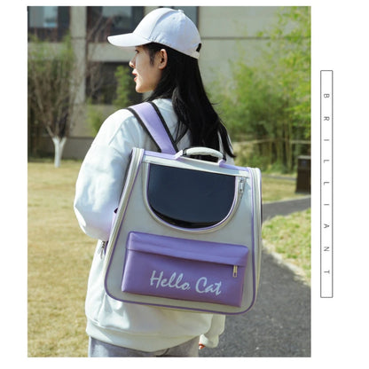 Pet Backpack 1PC Cat and Dog Outdoor Single Shoulder Double Shoulder Handheld Crossbody Breathable Outdoor Car Safety  Supplies