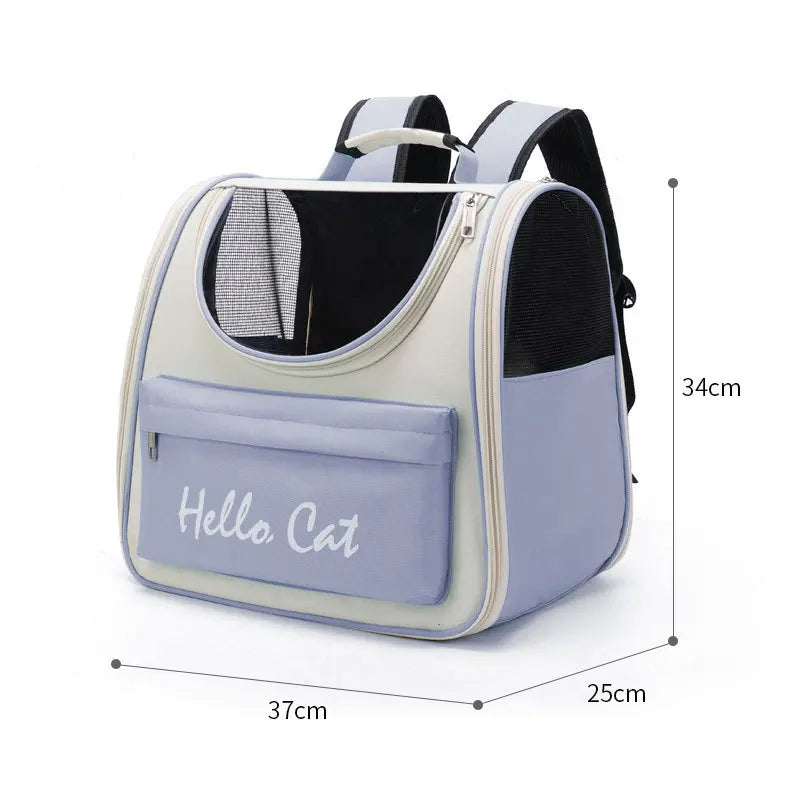 Pet Backpack 1PC Cat and Dog Outdoor Single Shoulder Double Shoulder Handheld Crossbody Breathable Outdoor Car Safety  Supplies