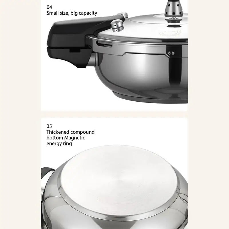 Small Pressure Cooker 2 Liter Induction Stoves Home Cooker Stainless Steel Pressure Oyster Fish Pot Fast Cooking Pressure Canner